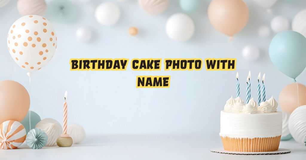 Birthday Cake Photo with Name